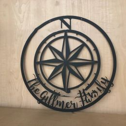 compass-rose-solid-color-metal-wall-art