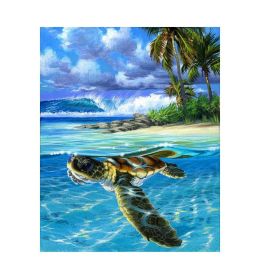 digital-painting-sea-turtle-animal-bedroom-wall-decoration