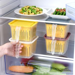 refrigerator-double-layer-fruit-and-vegetable-food-storage-container-with-lid-drain-and-refrigerate