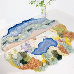 hand-woven-wool-carpet-irregular-shaped-bedside-bedroom