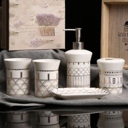 ceramic-five-piece-bathroom-toilet-set