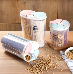 healthy-containers-cereal-grain-dry-food-storage-tank-transparent-cover-plastic-case