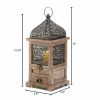Accent Plus Flip-Top Wood Lantern with Drawer - 14 inches