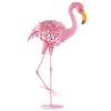 Summerfield Terrace Solar Lighted Flamingo Yard Art - Leaning