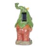 Accent Plus Leaf-Hat Gnome Holding Orb Solar Garden Light