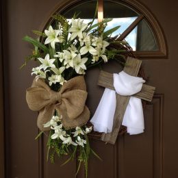 easter-cross-door-with-wreath