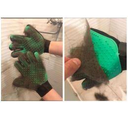 Dog Cat Pet Combs Grooming Deshedding Brush Gloves Effective Cleaning Back Massage Animal Bathing Fur Hair Removal