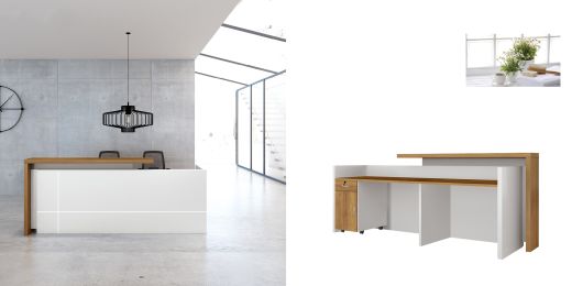 Office furniture beauty salon modern simple white reception desk