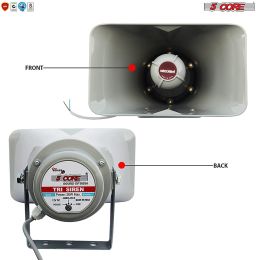 Products Outdoor Horn Speaker PA Power Waterproof Speakers Driver Alarm Siren Loud Indoor ABS 5 Core 100 TRI SIREN