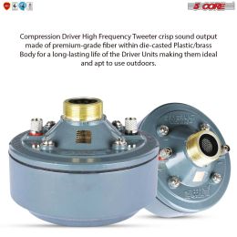 Compression Horn Tweeter Driver Unit Screw-On Speaker 8 ohms High Frequency 5 Core DU 60WRatings Online