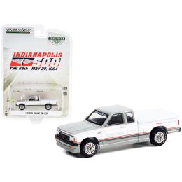 1984 GMC S-15 Extended Cab Pickup Truck with Bed Cover Gray and White Indy Hauler Official Truck "68th Annual Indianapolis 500 Mile Race" "Hobby Exclu