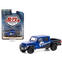 2021 Jeep Gladiator Pickup Truck with Tonneau Cover and Off-Road Bumpers Blue and Black "Mopar" "Blue Collar Collection" Series 10 1/64 Diecast Model