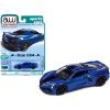 2020 Chevrolet Corvette Elkhart Lake Blue Metallic "Sports Cars" Limited Edition 1/64 Diecast Model Car by Auto World