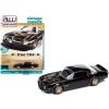 1976 Pontiac Firebird Trans Am 50th Anniversary Edition Black with Gold Bird Hood Graphic "Vintage Muscle" Limited Edition 1/64 Diecast Model Car by A