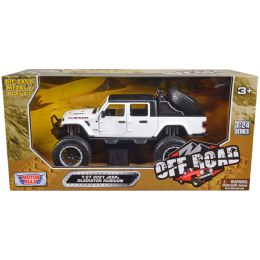 2021 Jeep Gladiator Rubicon Off-Road Pickup Truck White with Black Top "Off Road" Series 1/27 Diecast Model Car by Motormax