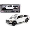 2017 Ford F-150 Raptor Pickup Truck White with Black Wheels 1/24 Diecast Model Car by Motormax