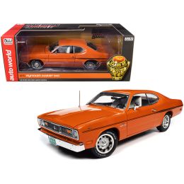 1970 Plymouth Duster 340 Two-Door Coupe EK2 Vitamin C Orange with Black Stripes and White Interior "Class of 1970" 1/18 Diecast Model Car by Autoworld