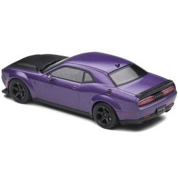 2018 Dodge Challenger SRT Demon V8 6.2L Plum Crazy Purple with Matt Black Hood 1/43 Diecast Model Car by Solido