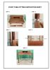 42 Inch Handcrafted 5 Drawer Wood Home Office Study Table; Detachable Legs; Walnut Brown; DunaWest