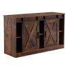 decorative wooden TV / storage cabinet with two sliding barn doors;  available for bedroom;  living room; corridor