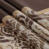 Muwago Sterling Chocolate Farmhouse Style Bathroom Curtain Polyester Waterproof Fabric Bathing Cover Brown Shower Curtain