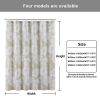 Muwago Vintage White Large Print Shower Curtain Beige Waterproof And Anti-Mould Bathing Partition Curtain Fabric Bathroom Decor