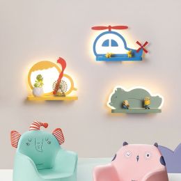 nordic-minimalist-bedroom-childrens-room-bedside-aisle-wall-led-lamps