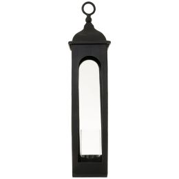 Farrah Collection Black Cast Tall Loop Top Lantern