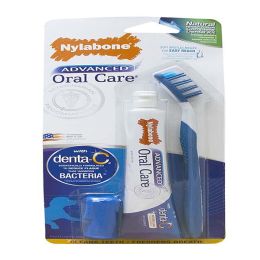 Nylabone Advanced Oral Care Natural Dog Dental Kit Peanut Flavor 2.5 oz.