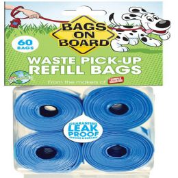 Bags on Board Waste Pick-up Bags Refill Blue 60 Count