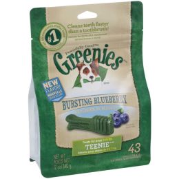 Greenies Blueberry Flavor Dog Dental Treat 12 oz 43 Count Teenie